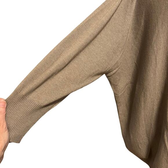 Hawico Scotland Size L XL Cashmere Sweater Boatneck Tan Neutral Capsule Minimal - Picture 6 of 6